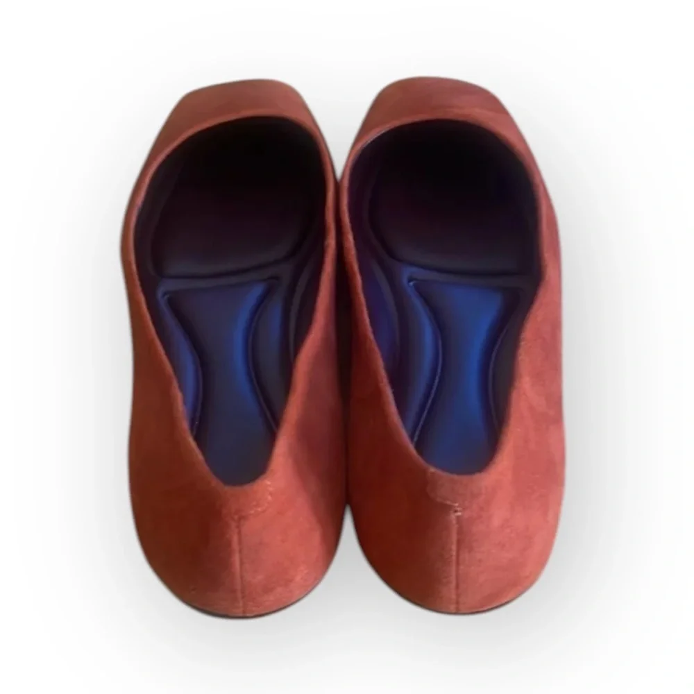 SARTO Franco Sarto Orange Suede Ballet Flats Square Toe 6
